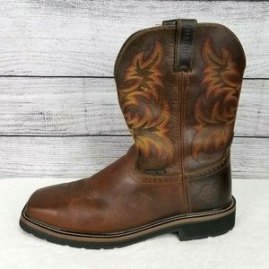 Justin Original Steel Toe EH Cowboy Work Boots 13M